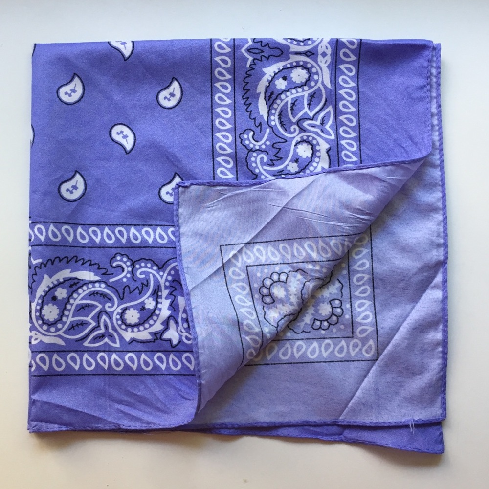 Periwinkle hair bandanna